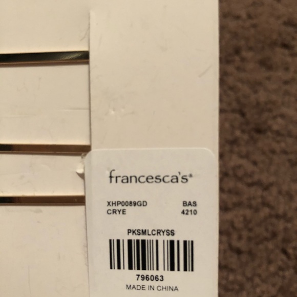 Francesca’s Henley Crystal Bobbly Gold Pins, 3 set - Picture 5 of 5